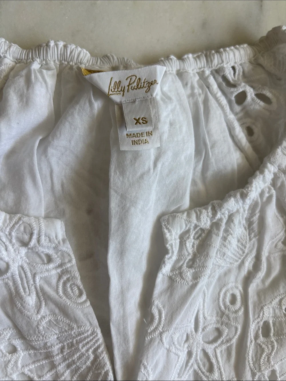 Lilly Pulitzer Maisha Eyelet Top XS - Picture 3 of 4
